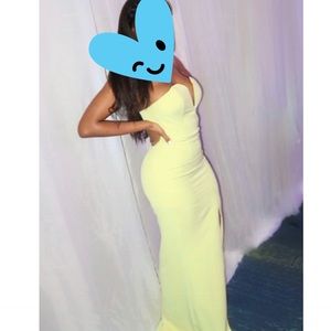 Abyss by Abby Lime Green Strapless Dress